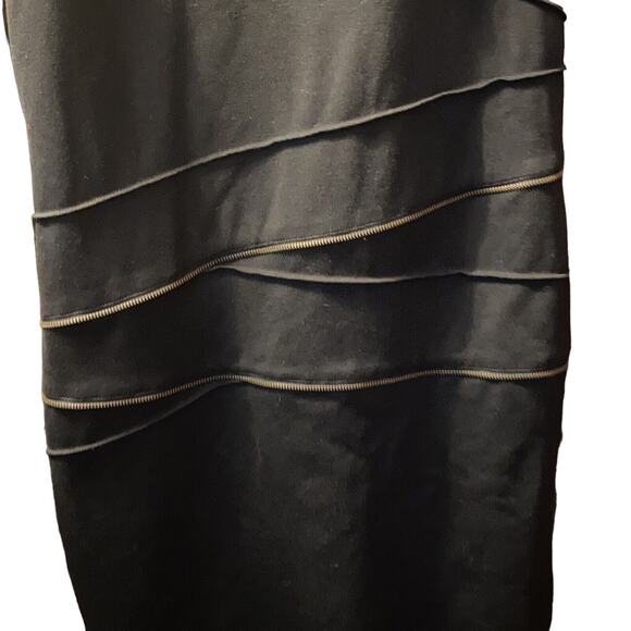 Michael Kors Women Sleeveless 1/2 Zip Knee Shift Dress Black Size 10 - Picture 3 of 6